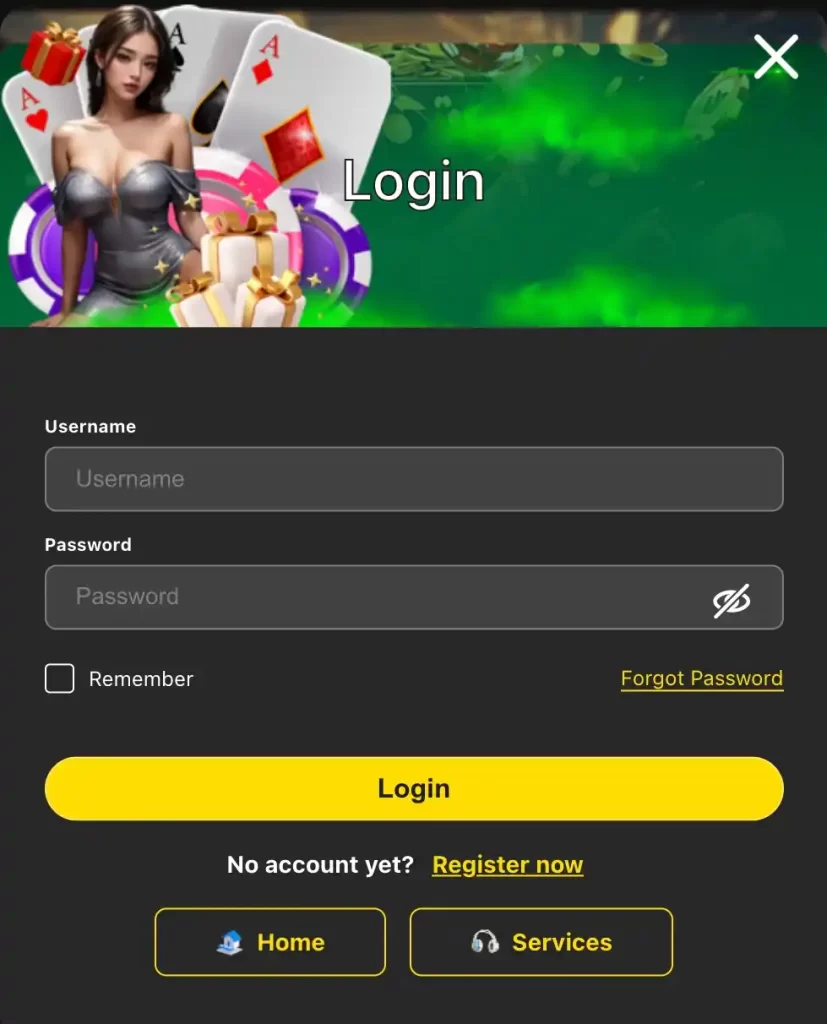 LUCKYMAX casino register form with bonus code option